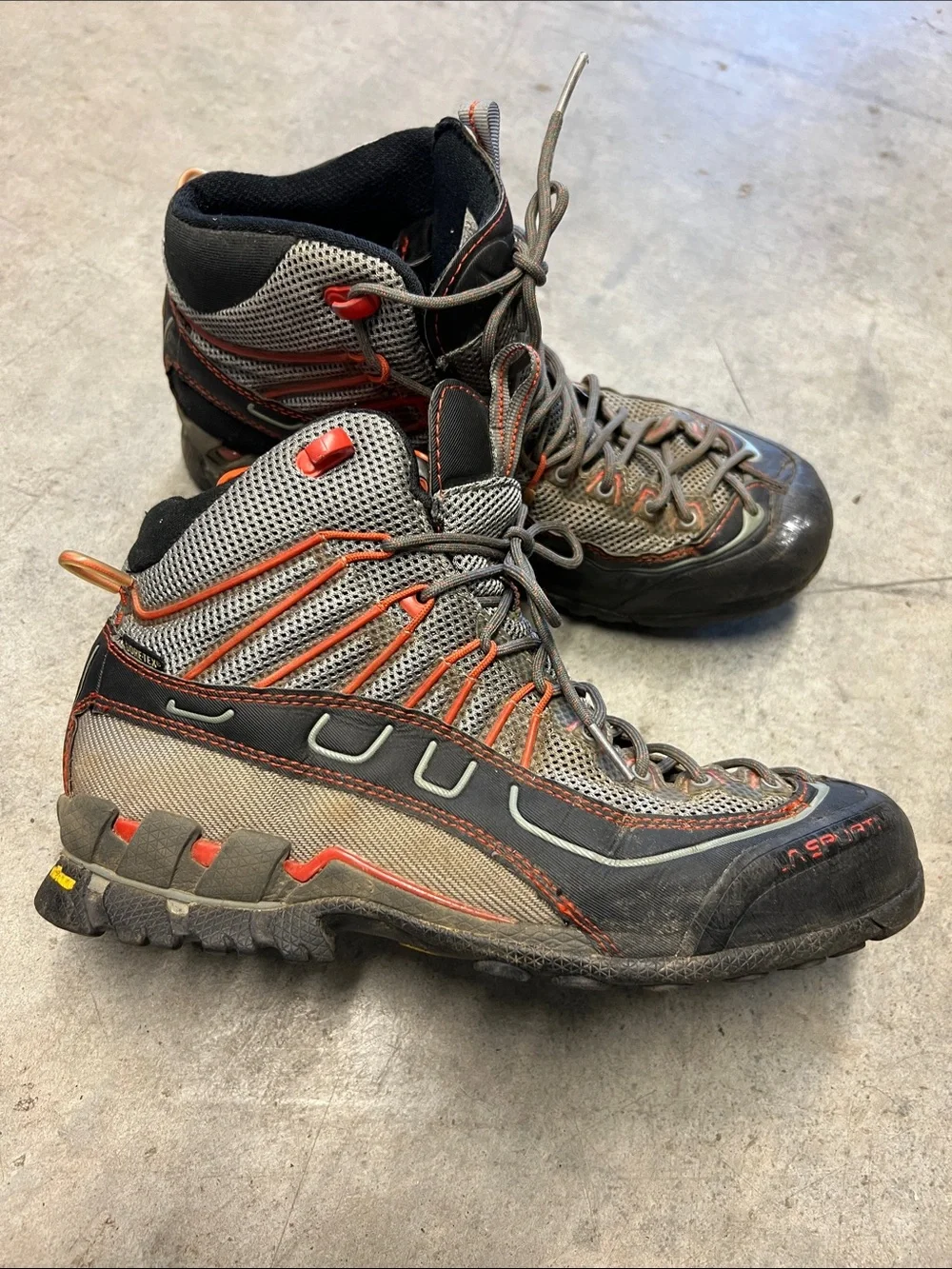 La Sportiva Gray and Orange Men's Hiking Boots size 8.5